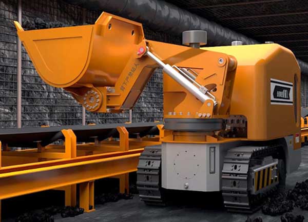 履帶式行走浮煤清理機(jī)器人