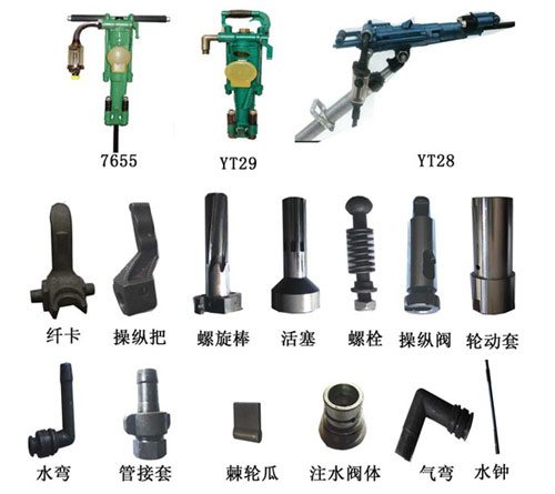鑿巖機械配件實物圖